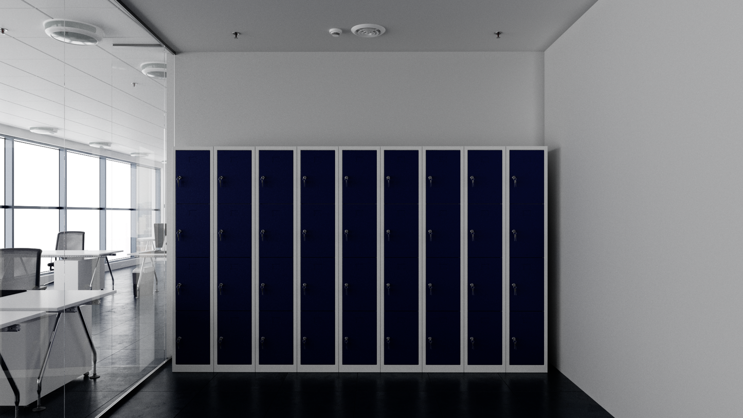 PPE MULTIDEUR OPBERGKAST 4-LAAGS 4 DEUREN (350x400x1950mmH)