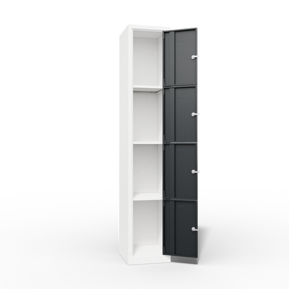 PPE MULTIDEUR OPBERGKAST 4-LAAGS 4 DEUREN (350x400x1950mmH)